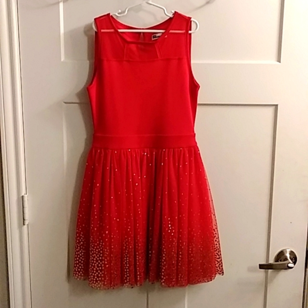 Red dress sparkle